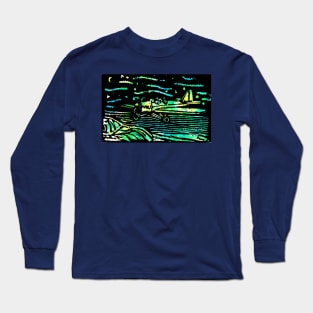 Colorful Night Flight Long Sleeve T-Shirt